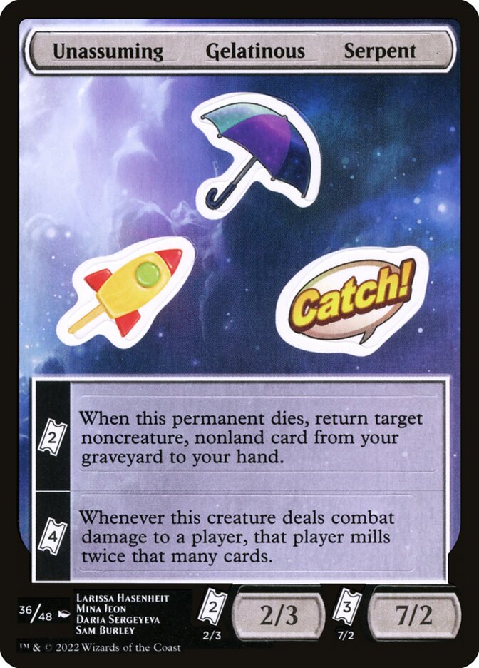Unassuming Gelatinous Serpent — Unfinity Sticker Sheets (SUNF) #36