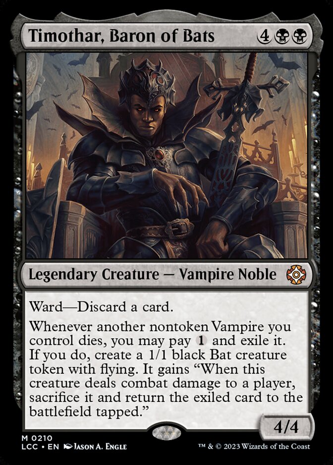 Timothar, Baron of Bats — The Lost Caverns of Ixalan Commander (LCC) #210