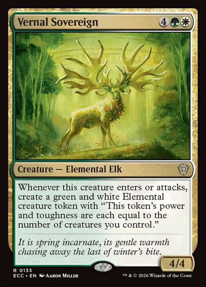 Vernal Sovereign — Lorwyn Eclipsed Commander (ECC) #135