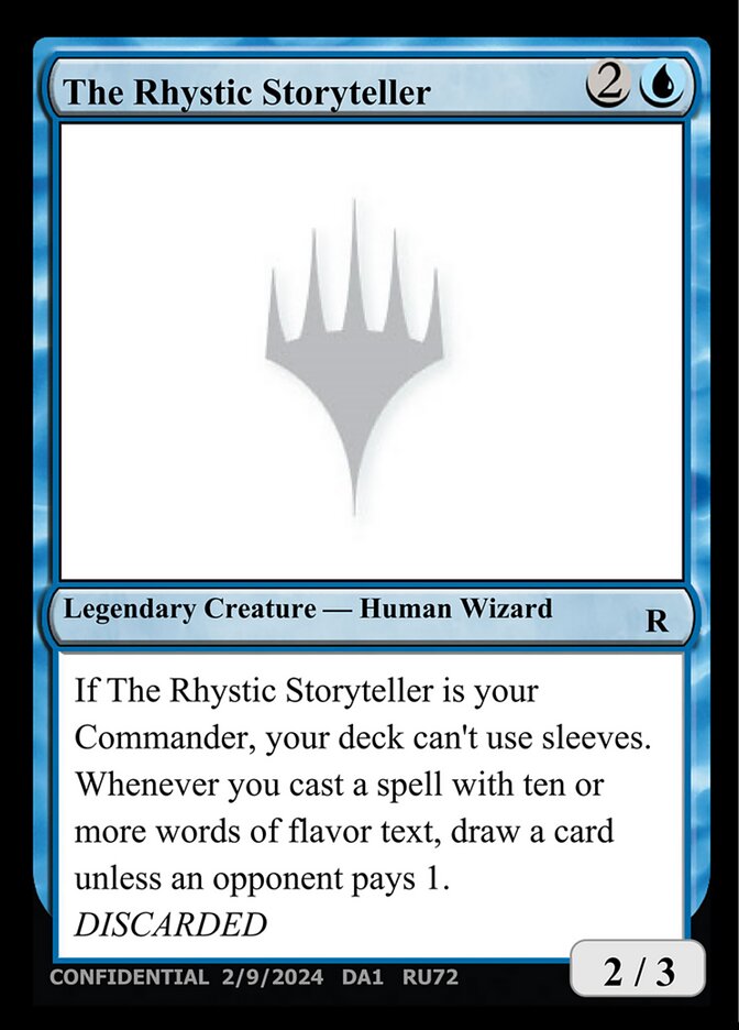 The Rhystic Storyteller — Unknown Event (UNK) #RU72