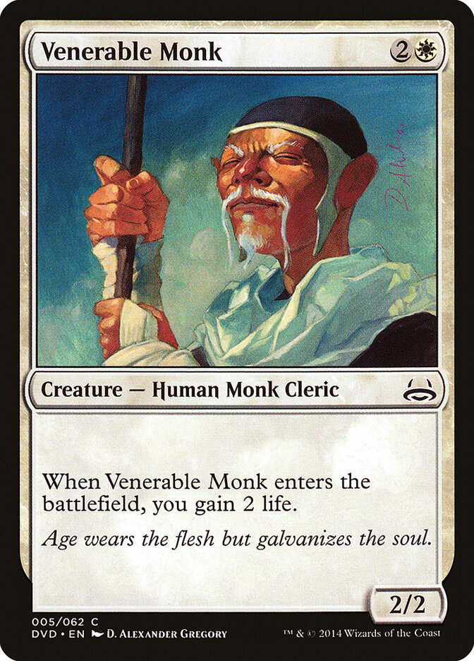Venerable Monk — Duel Decks Anthology: Divine vs. Demonic (DVD) #5