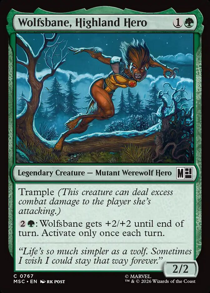Wolfsbane, Highland Hero — Marvel Super Heroes Commander (MSC) #767