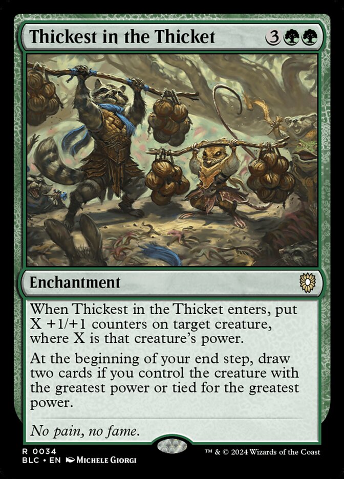 Thickest in the Thicket — Bloomburrow Commander (BLC) #34