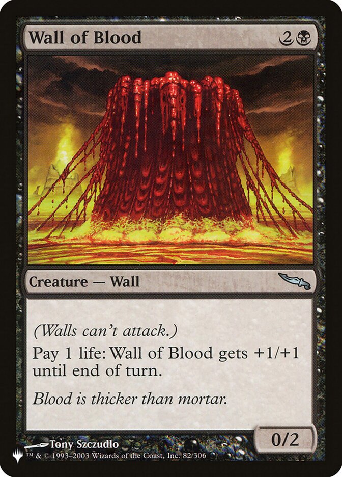 Wall of Blood — The List (PLST) #MRD-82