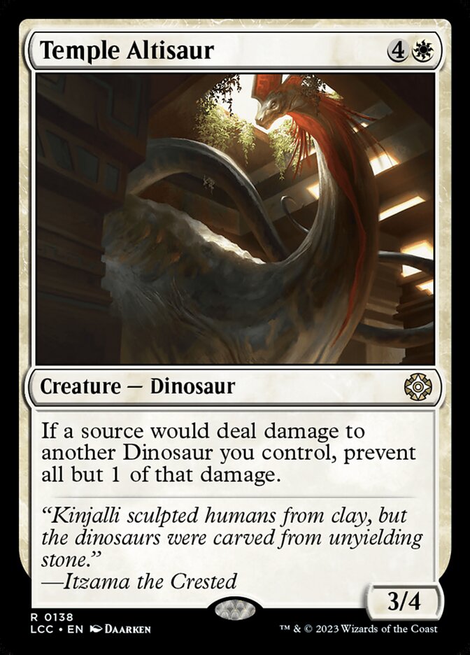 Temple Altisaur — The Lost Caverns of Ixalan Commander (LCC) #138