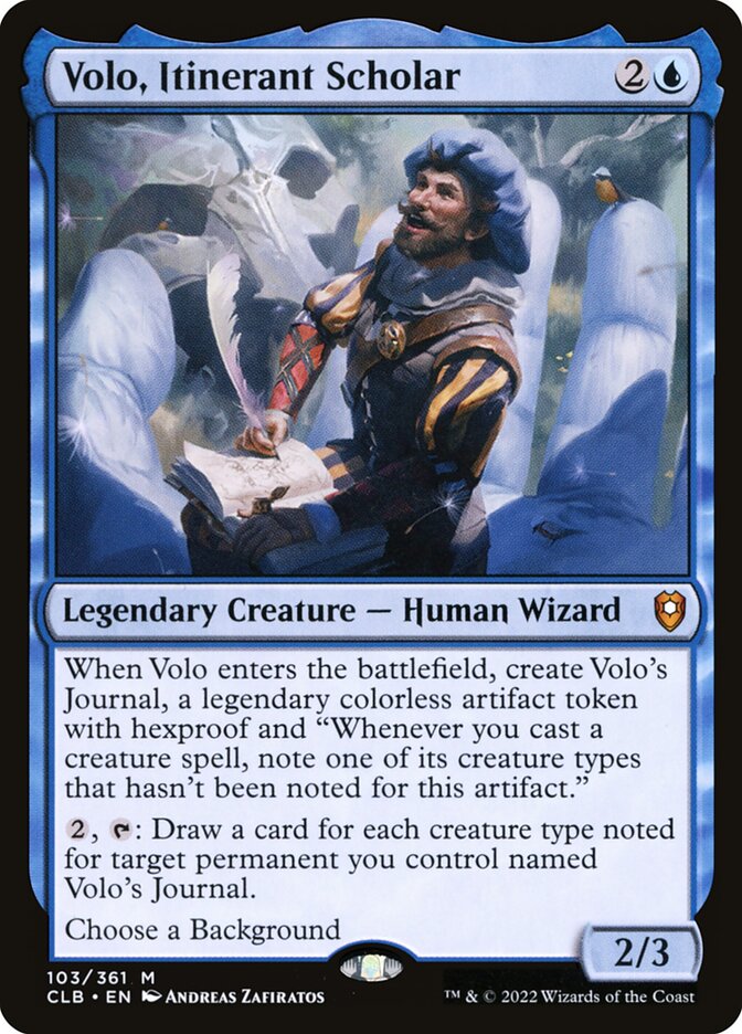 Volo, Itinerant Scholar — Commander Legends: Battle for Baldur's Gate (CLB) #103