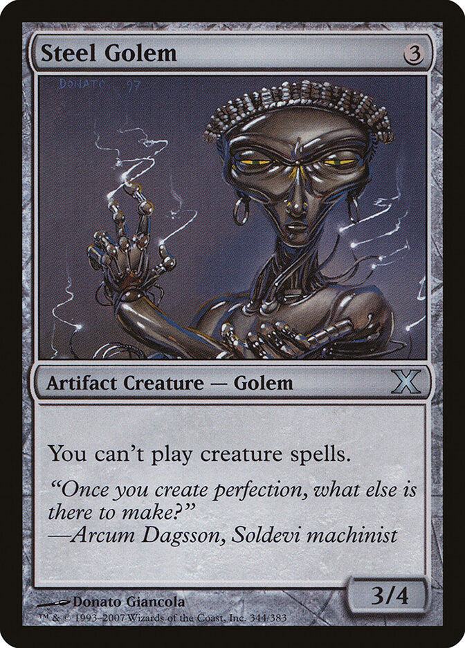 Steel Golem — Tenth Edition (10E) #344