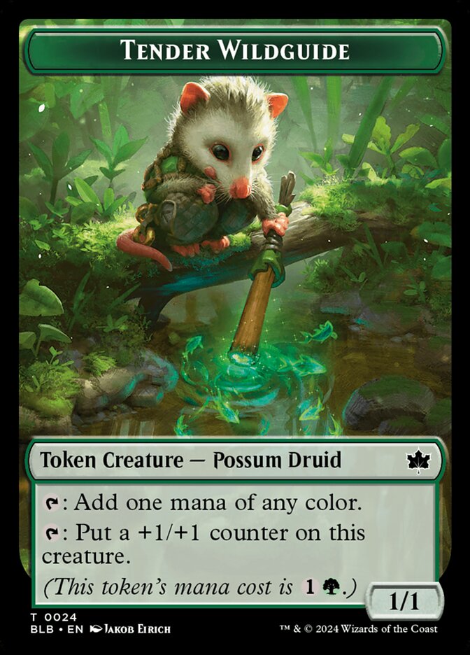 Tender Wildguide — Bloomburrow Tokens (TBLB) #24
