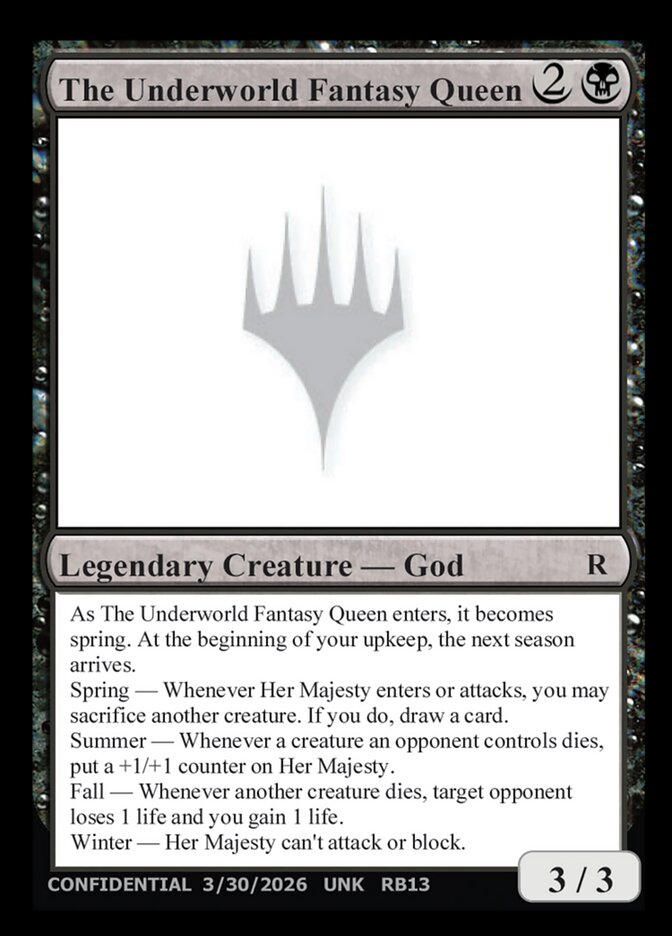 The Underworld Fantasy Queen — Unknown Event (UNK) #RB13b