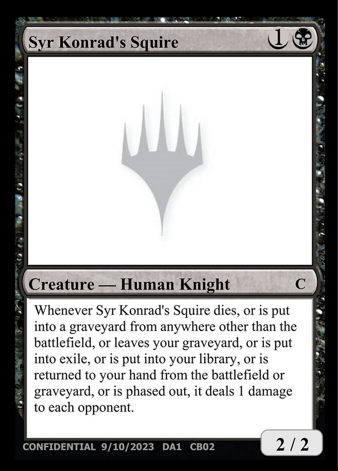 Syr Konrad's Squire — Unknown Event (UNK) #CB02b