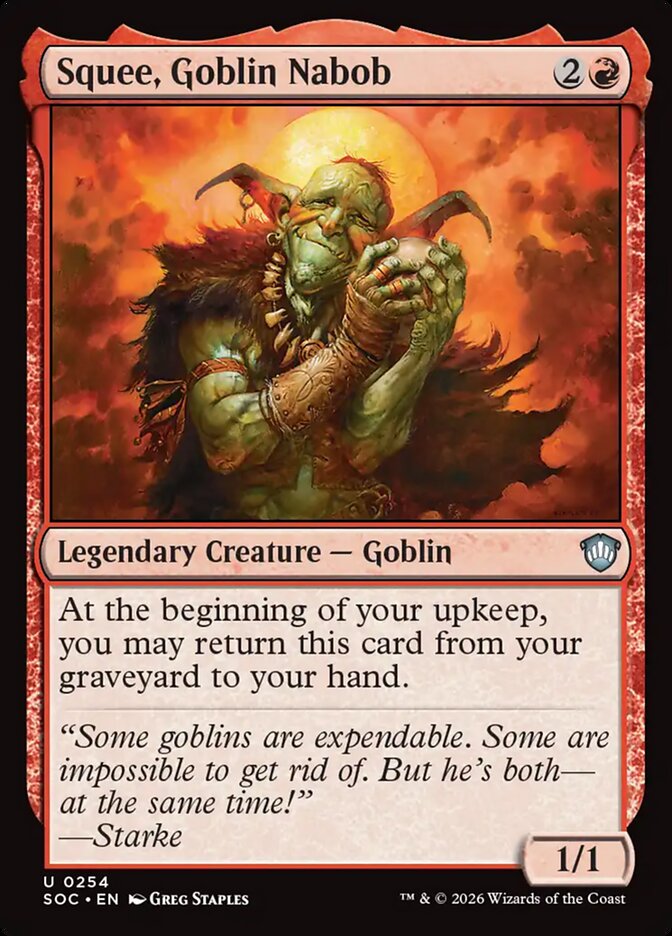 Squee, Goblin Nabob — Secrets of Strixhaven Commander (SOC) #254