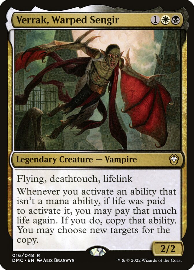 Verrak, Warped Sengir — Dominaria United Commander (DMC) #16