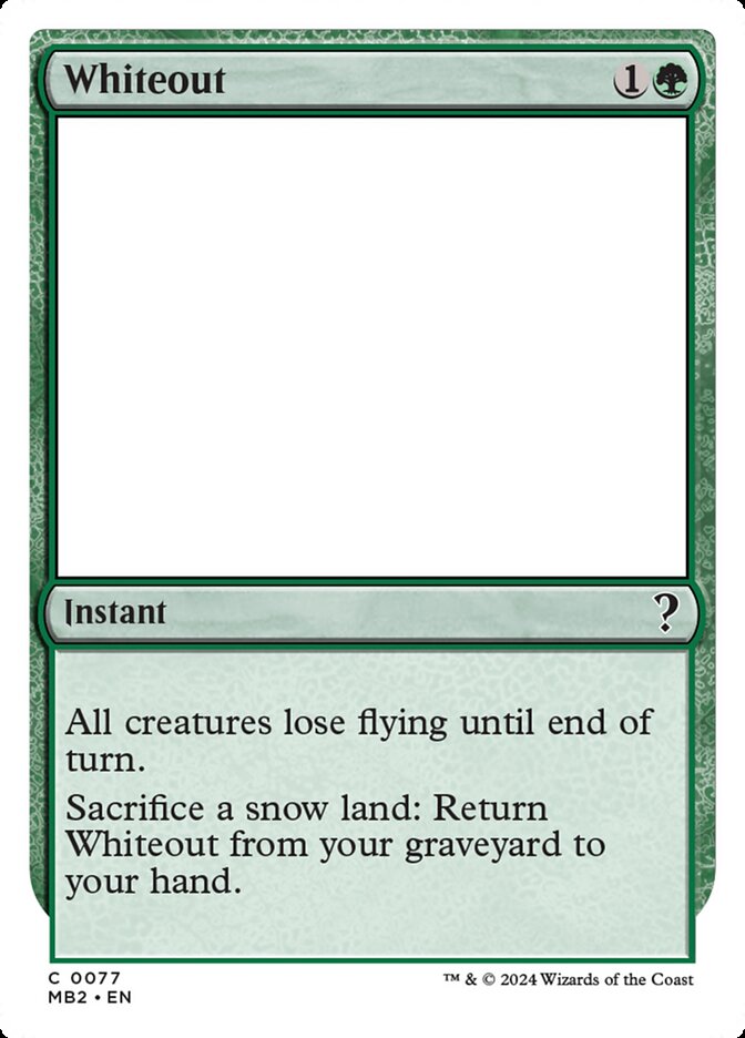 Whiteout — Mystery Booster 2 (MB2) #77