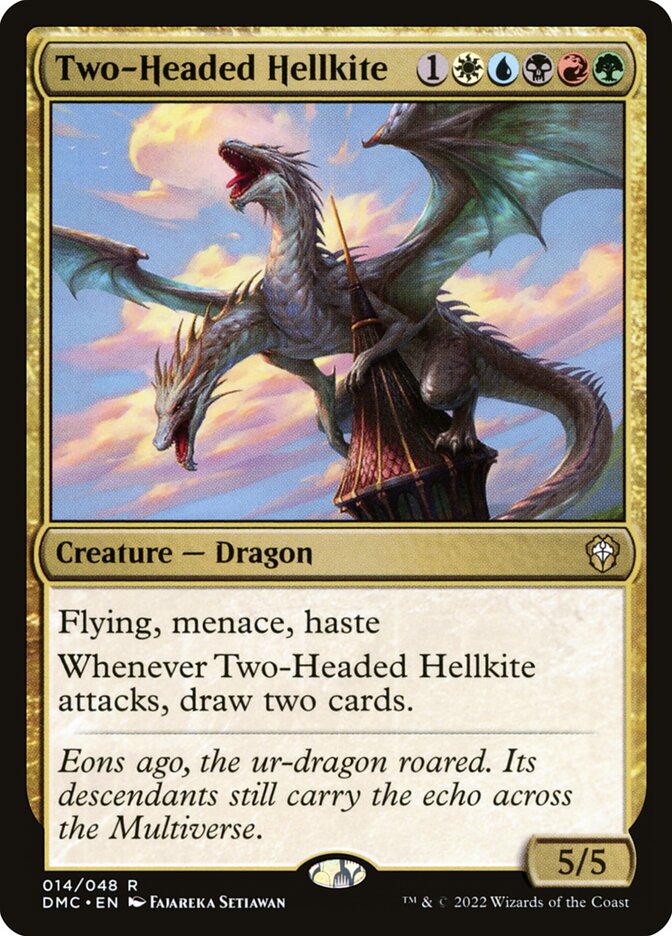 Two-Headed Hellkite — Dominaria United Commander (DMC) #14