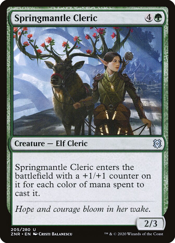 Springmantle Cleric — Zendikar Rising (ZNR) #205