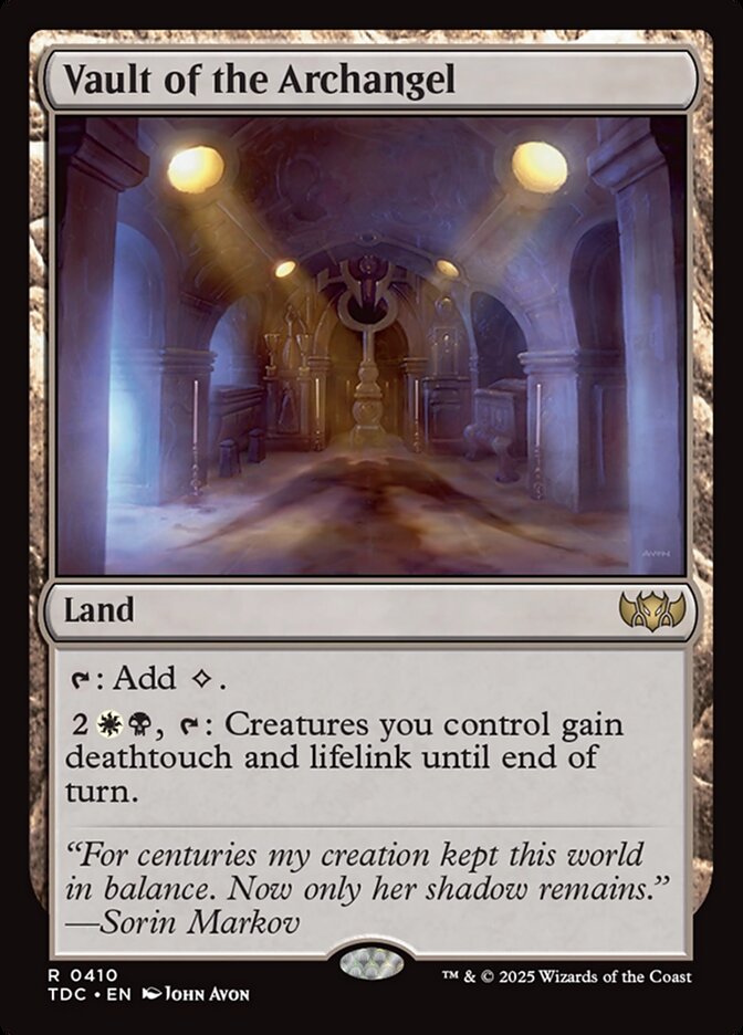 Vault of the Archangel — Tarkir: Dragonstorm Commander (TDC) #410