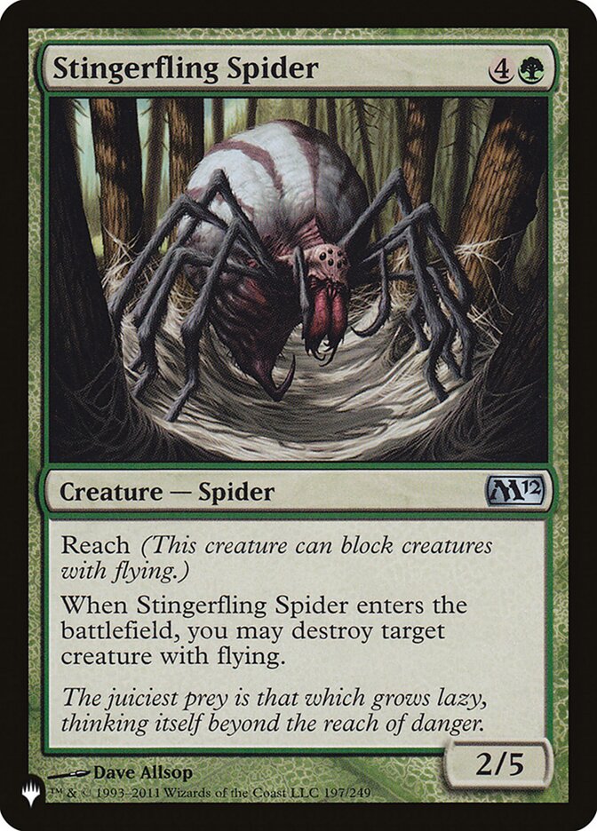 Stingerfling Spider — The List (PLST) #M12-197