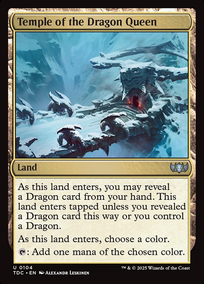 Temple of the Dragon Queen — Tarkir: Dragonstorm Commander (TDC) #104