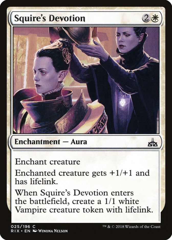 Squire's Devotion — Rivals of Ixalan (RIX) #25