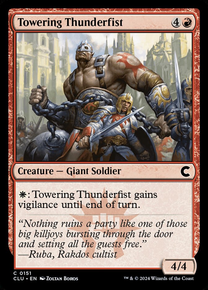 Towering Thunderfist — Ravnica: Clue Edition (CLU) #151