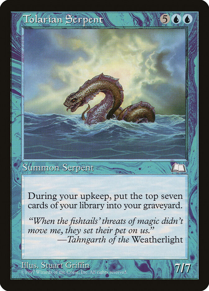 Tolarian Serpent — Weatherlight (WTH) #57