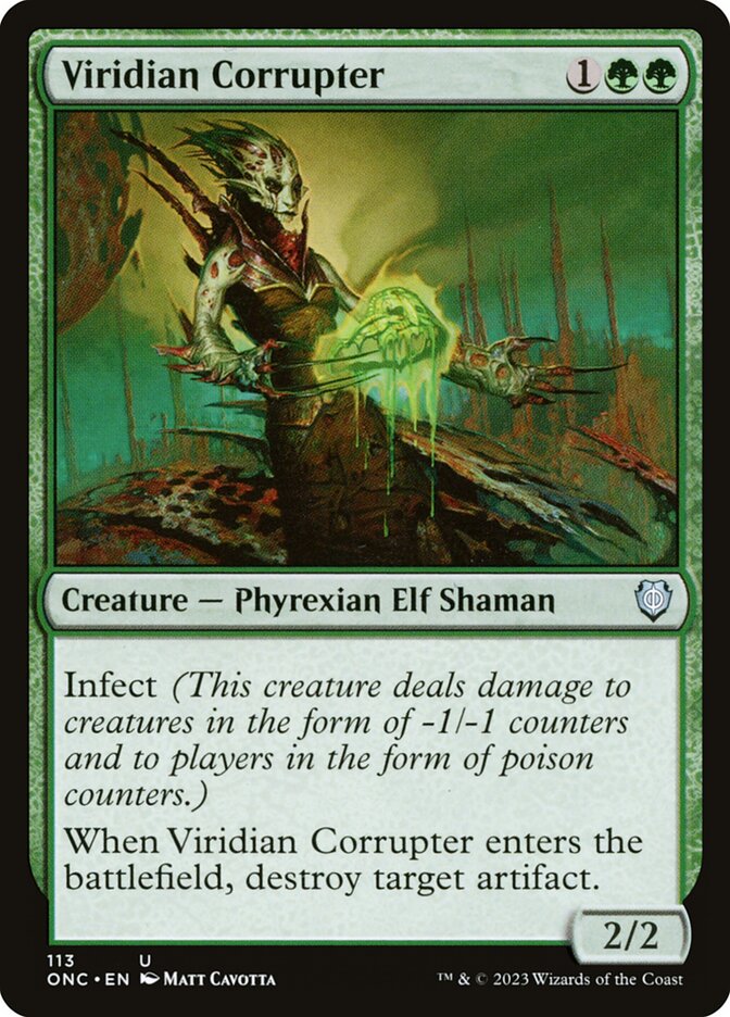 Viridian Corrupter — Phyrexia: All Will Be One Commander (ONC) #113