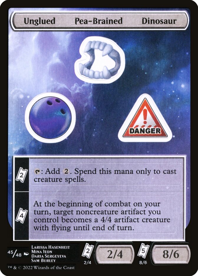 Unglued Pea-Brained Dinosaur — Unfinity Sticker Sheets (SUNF) #45