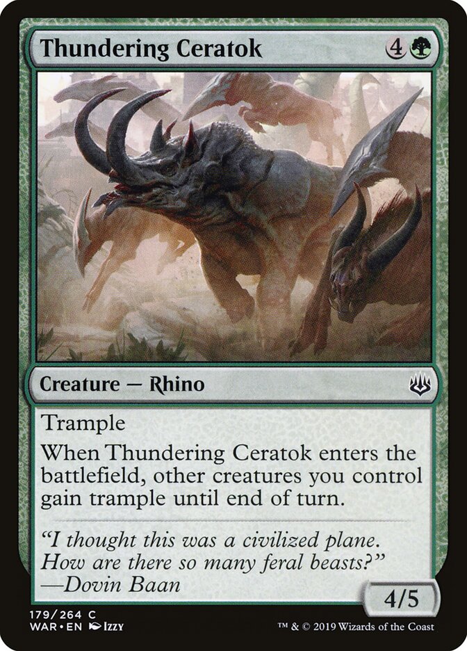 Thundering Ceratok — War of the Spark (WAR) #179