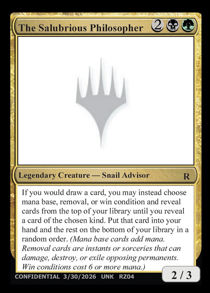 The Salubrious Philosopher — Unknown Event (UNK) #RZ04x