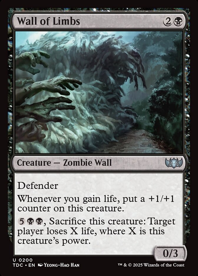 Wall of Limbs — Tarkir: Dragonstorm Commander (TDC) #200