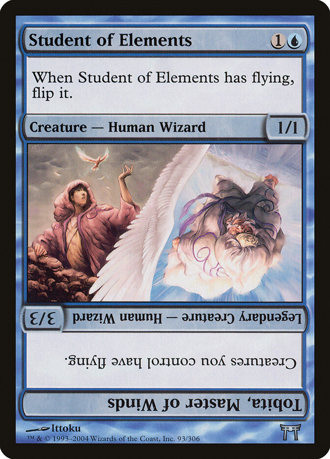 Student of Elements // Tobita, Master of Winds — Champions of Kamigawa (CHK) #93