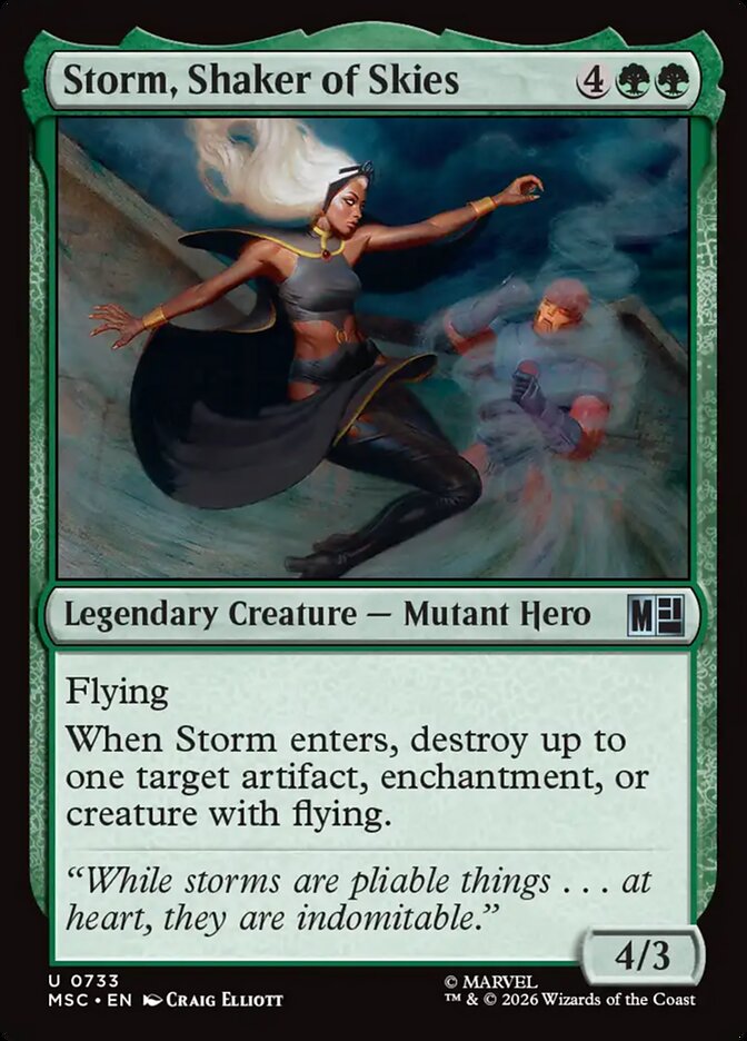 Storm, Shaker of Skies — Marvel Super Heroes Commander (MSC) #733