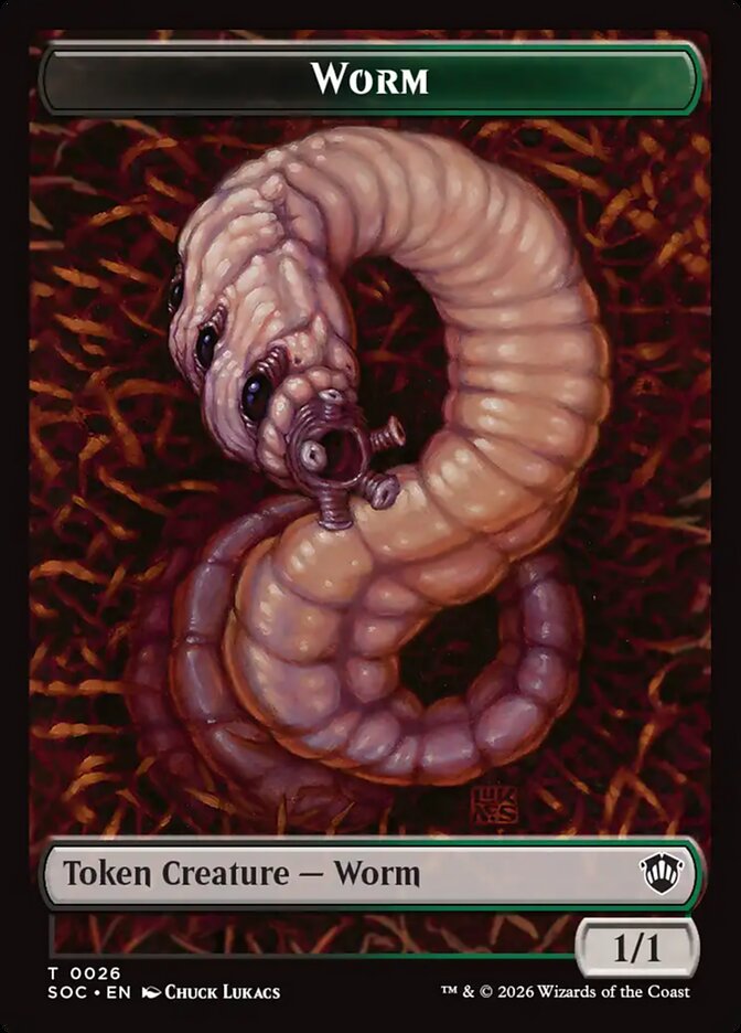 Worm — Secrets of Strixhaven Commander Tokens (TSOC) #26