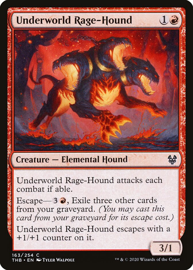 Underworld Rage-Hound — Theros Beyond Death (THB) #163