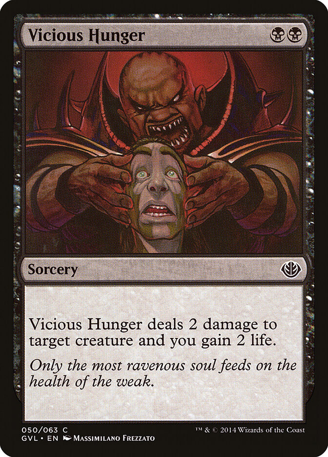 Vicious Hunger — Duel Decks Anthology: Garruk vs. Liliana (GVL) #50