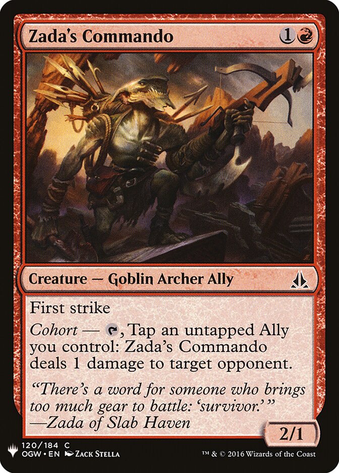 Zada's Commando — The List (PLST) #OGW-120