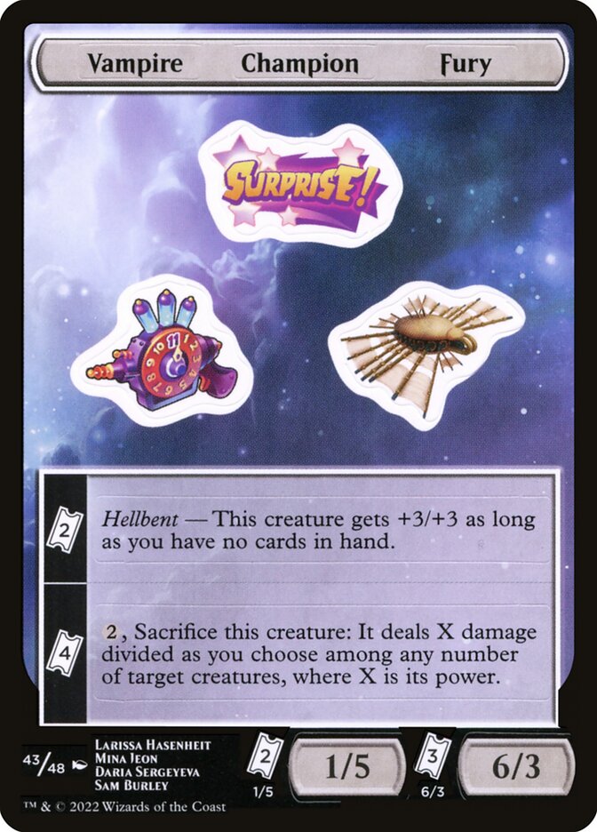 Vampire Champion Fury — Unfinity Sticker Sheets (SUNF) #43