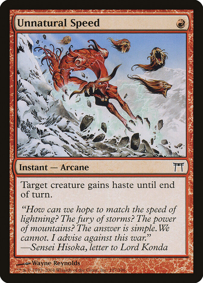 Unnatural Speed — Champions of Kamigawa (CHK) #197