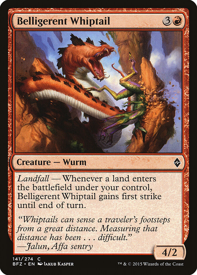 Belligerent Whiptail — Battle for Zendikar (BFZ) #141