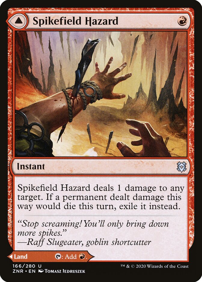 Spikefield Hazard // Spikefield Cave — Zendikar Rising (ZNR) #166