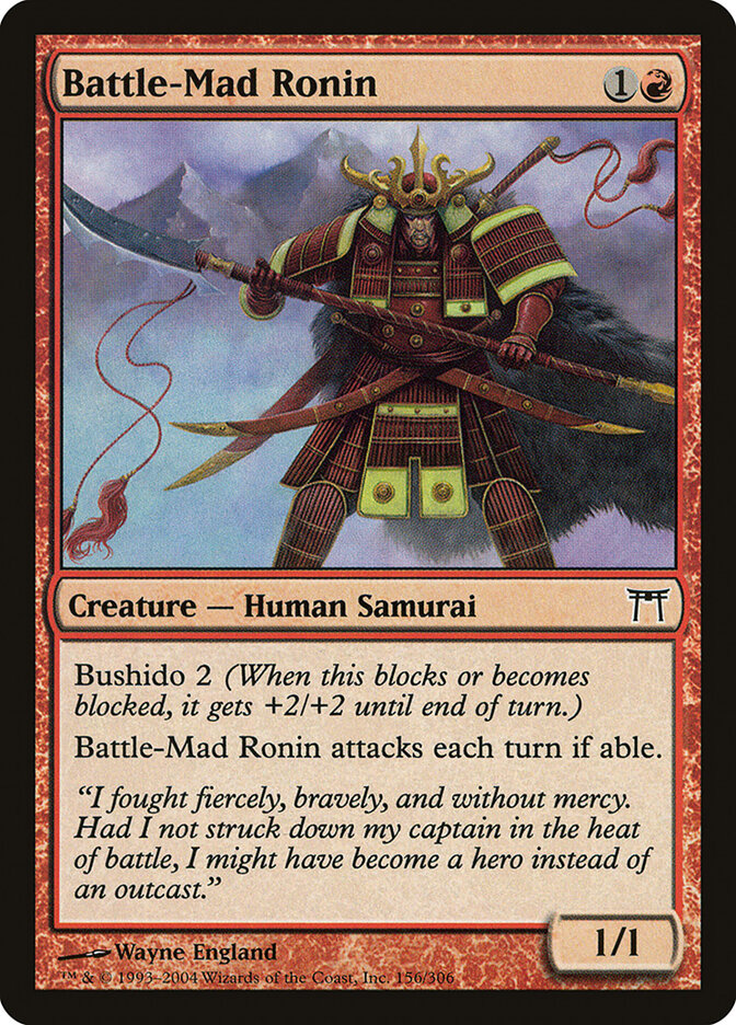 Battle-Mad Ronin — Champions of Kamigawa (CHK) #156