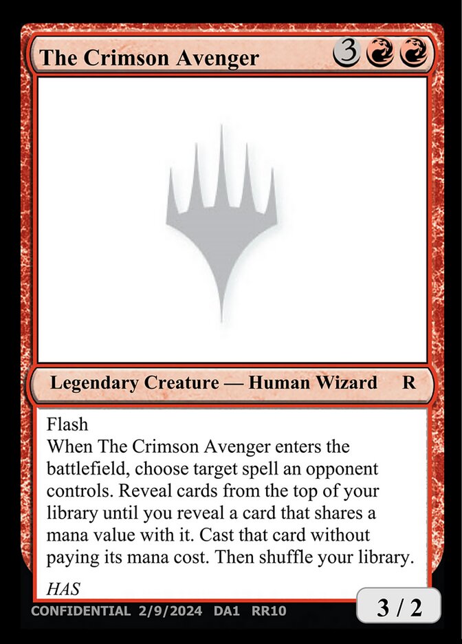 The Crimson Avenger — Unknown Event (UNK) #RR10