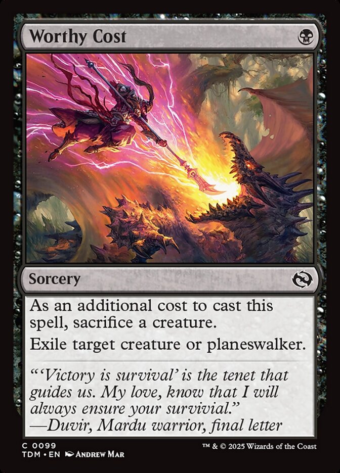 Worthy Cost — Tarkir: Dragonstorm (TDM) #99