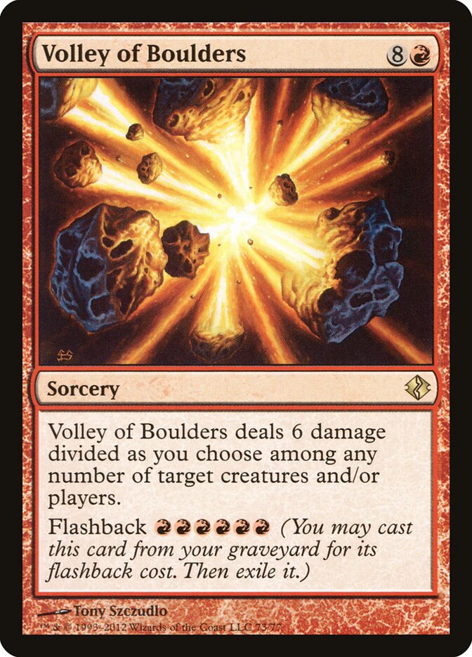 Volley of Boulders — Duel Decks: Venser vs. Koth (DDI) #73