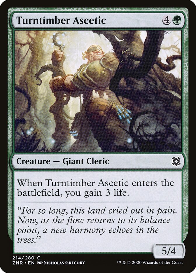 Turntimber Ascetic — Zendikar Rising (ZNR) #214