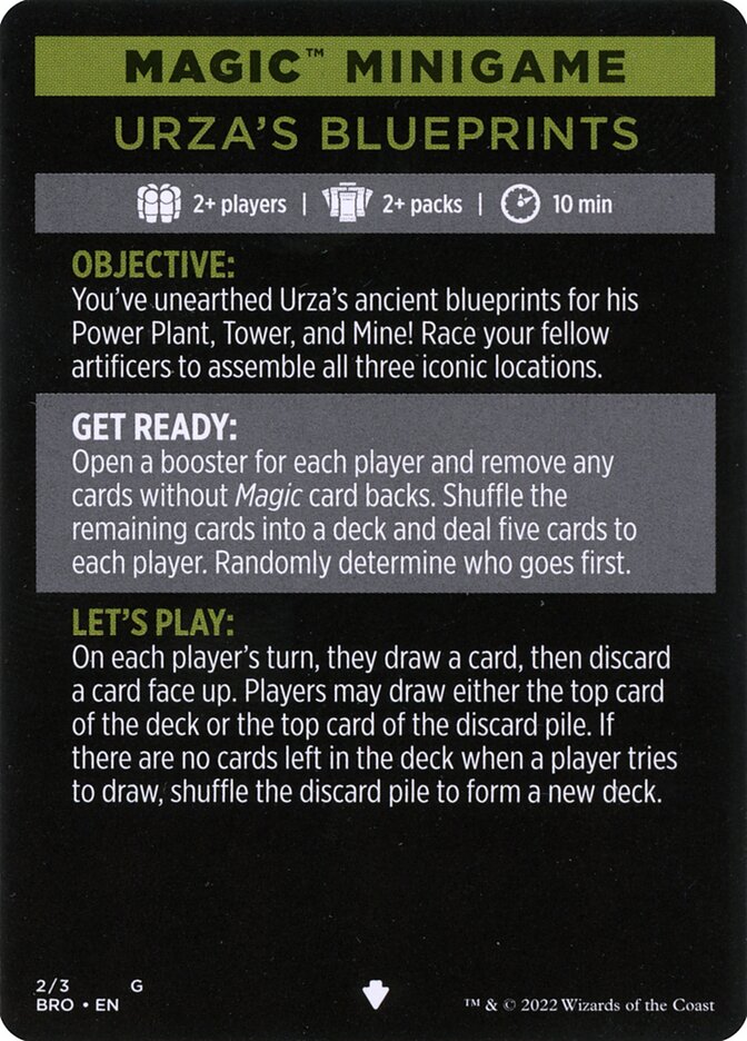 Urza's Blueprints (minigame) // Urza's Blueprints (cont'd) — The Brothers' War Minigames (MBRO) #2