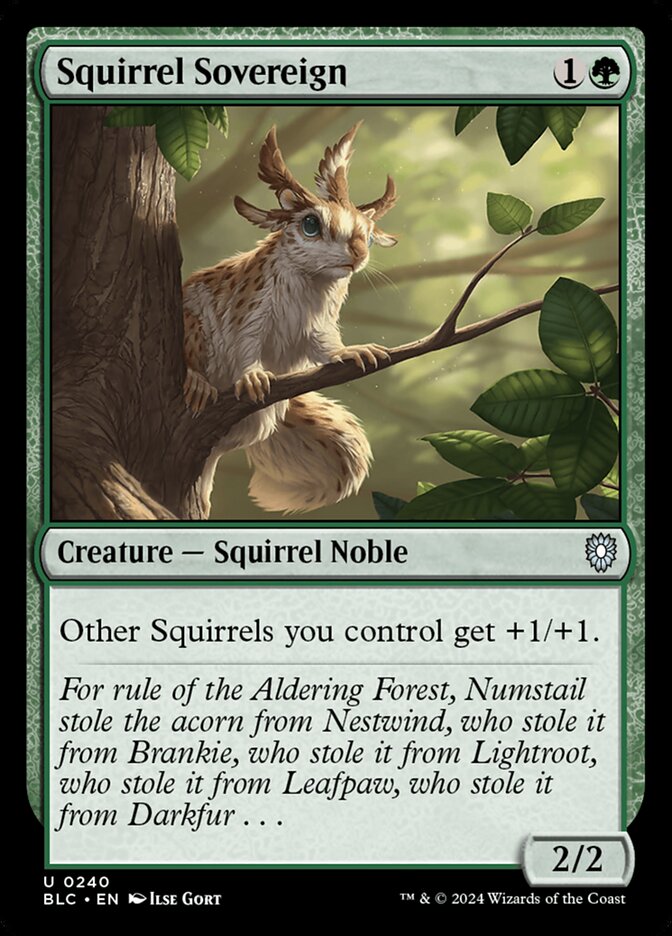 Squirrel Sovereign — Bloomburrow Commander (BLC) #240