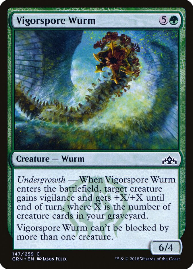 Vigorspore Wurm — Guilds of Ravnica (GRN) #147