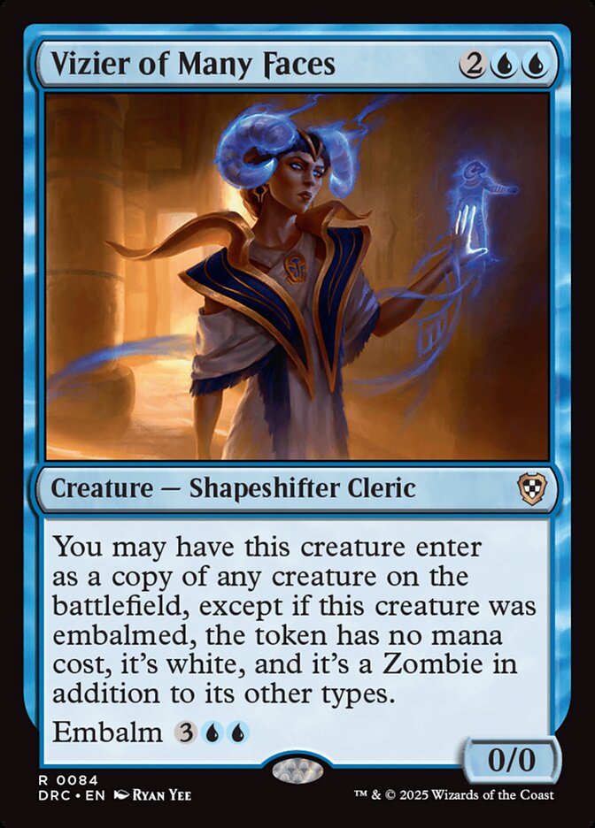 Vizier of Many Faces — Aetherdrift Commander (DRC) #84