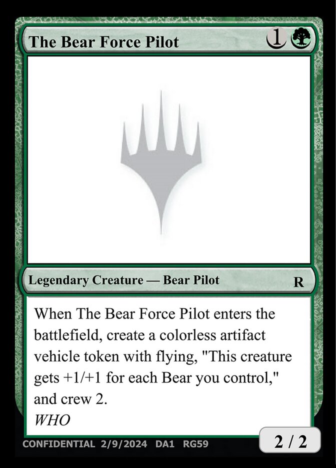 The Bear Force Pilot — Unknown Event (UNK) #RG59